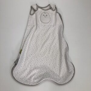 Nested Bean Wearable Blanket Sleepsack 0-6 Months White Gray Stars 7-18 lbs S